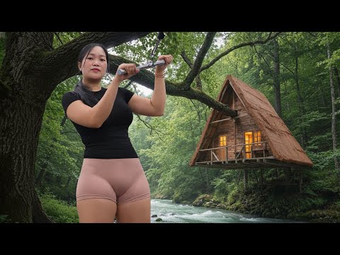 100 Days Solo Bushcraft Survival In The Rainforest Building A Tree Shelter From Natural Wood 100 Days Solo Bushcraft Survival In The Rainforest Building A Tree Shelter From Natural Wood
