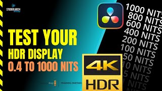 HDR TEST DISPLAY 0.4 to 1000 nits - Monitor HDR TEST 4K - High Dynamic Range