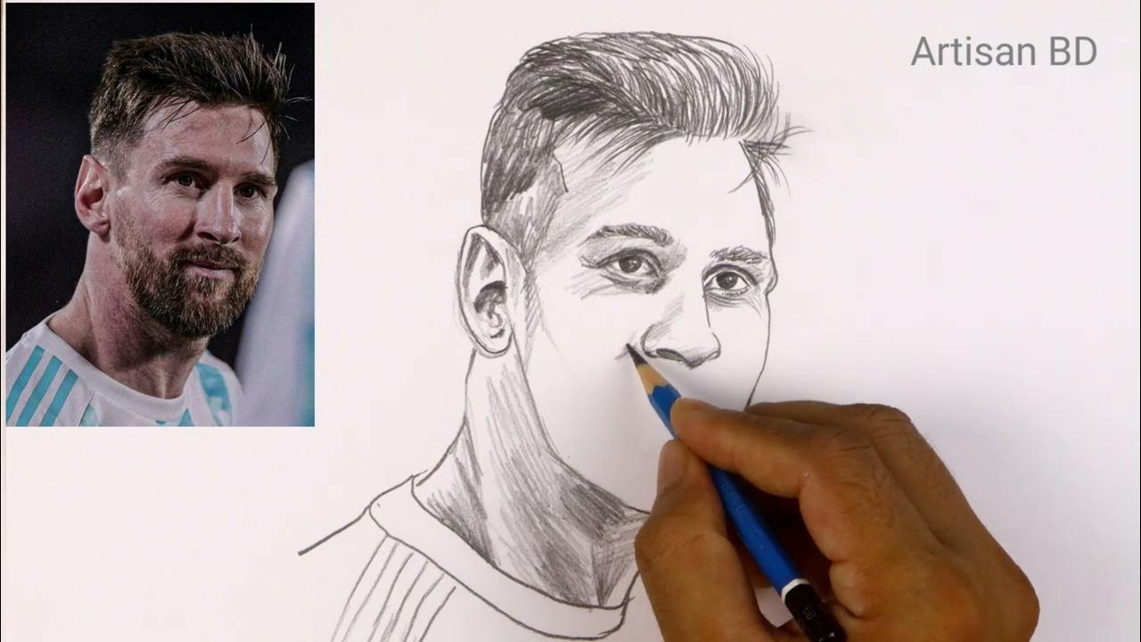 Drawing of Sketches Lionel Messi | Messi From Qatar World Cup 2022 ...