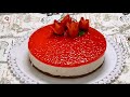 Delicious Strawberry Cheesecake with Mascarpone, easy make without oven