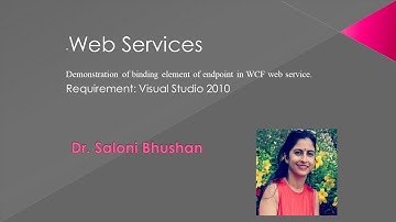 WCF web service-Demonstration of binding element of endpoint