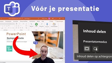 Presenteren voor je PowerPoint in Microsoft Teams  - Presentatie op de achtergrond