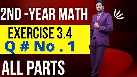 12th class math || 2nd year math exercise 3.4 question 1