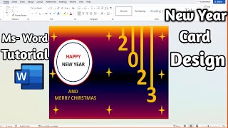How to make new year card in Ms- Word l Ms - Word me new year card kaise banaye l screenshot 2
