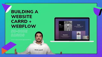 Building a basic Website Carrd + Webflow