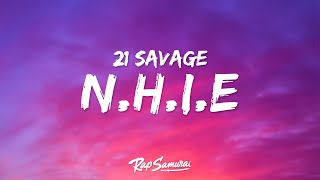 21 Savage - n.h.i.e (Lyrics) ft. Doja Cat