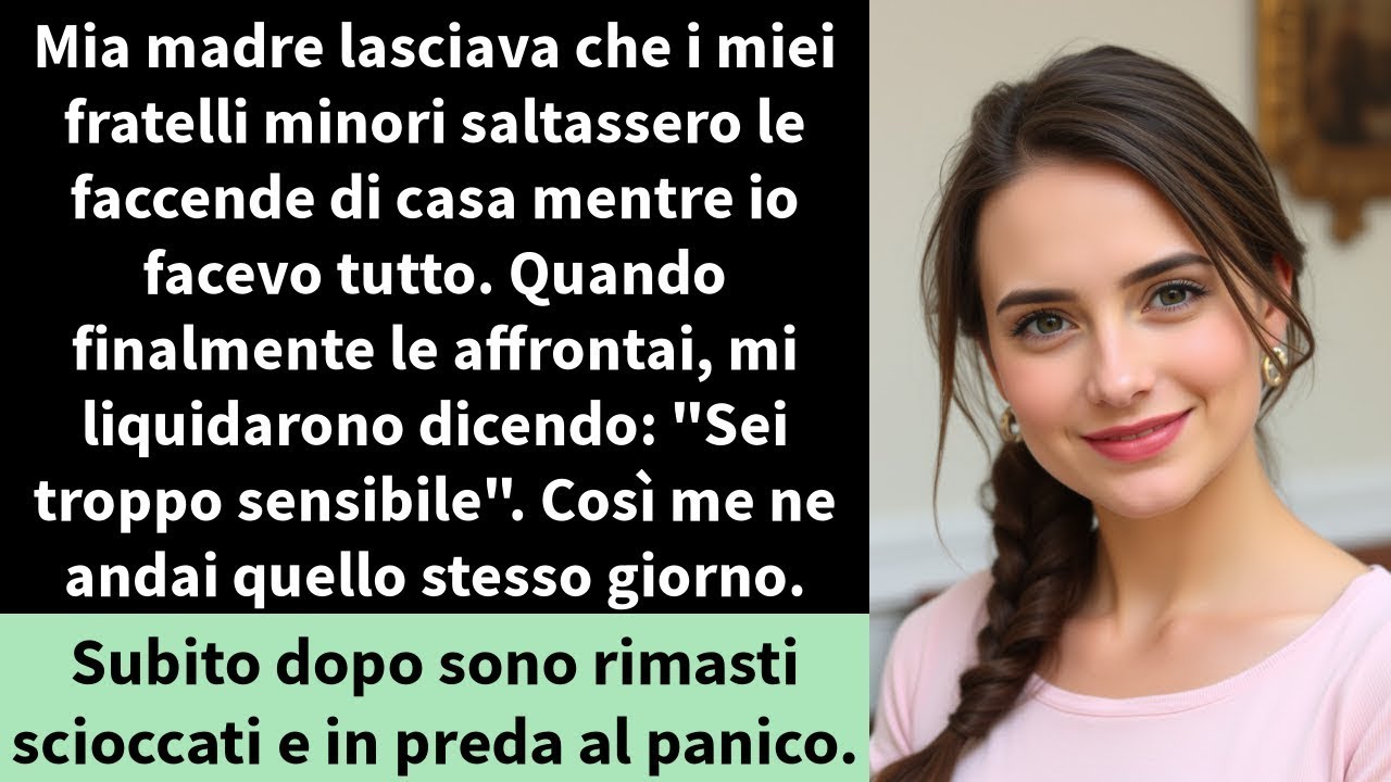 „Jestli se ti tu nelíbí, můžeš odejít.“ Přesně tohle mi řekla máma, když jsem po návratu ze školy a z práce našla byt v naprostým chaosu, zatímco moji bratři seděli u televize a máma si četla....