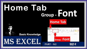 Font group in Home Tab | All commands in Font group in Excel | Excel Tutorial | Part 8.2 | in Hindi