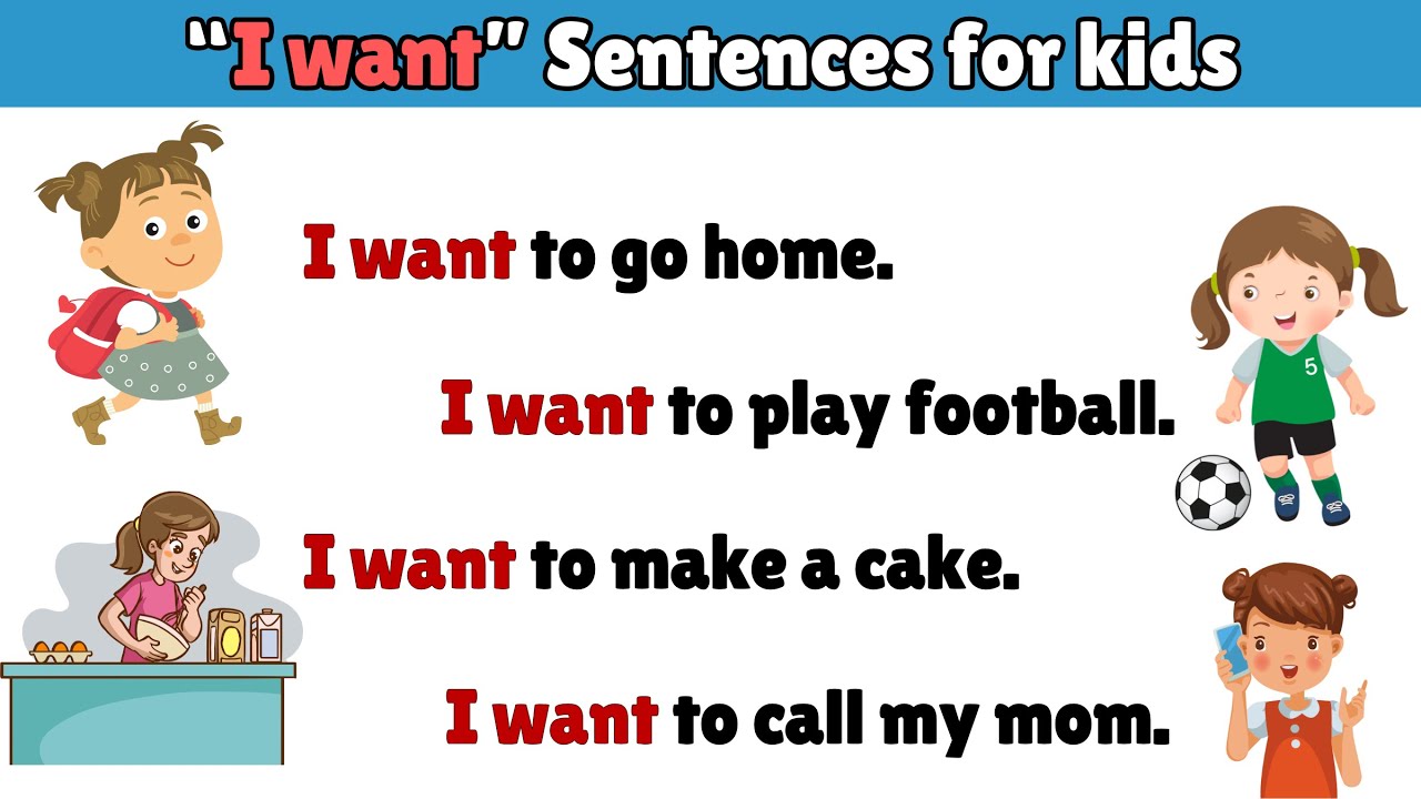I Want to… | Easy English Sentences for Kids | Learn English #kidslearning #educationalvideo
