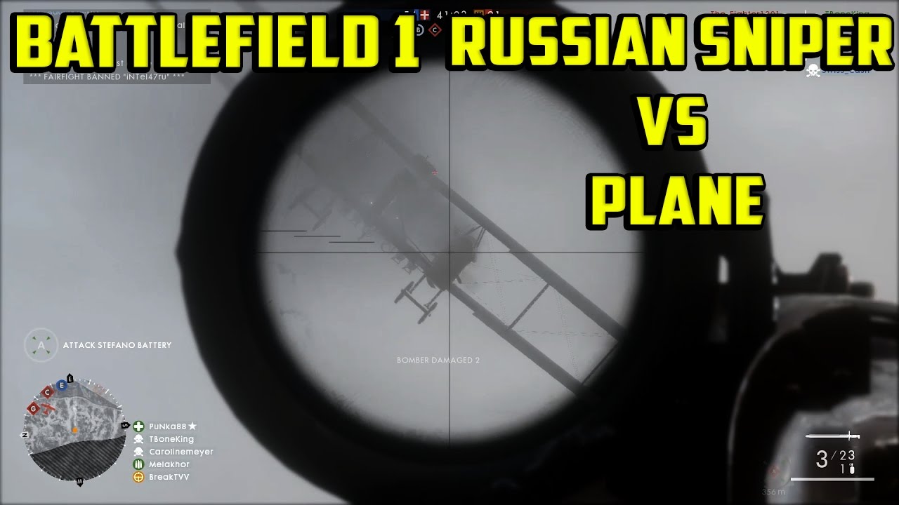 Russian Siper vs Plane in Battlefield 1