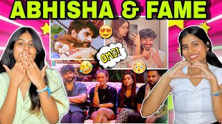 REACTION ON ABHISHA & FAME 😍 CUTE MOMENTS ft- @geetzvlogs |@ThatSmileyGirl