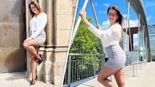 Walk through my town in MINI SKIRT & TIGHTS | LOOKS AMAZING ❤❤ | Kats little world