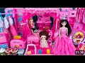 14 Minutes Satisfying with Unboxing Barbie Bedroom Dress Up&Racing Car Play Set Review Toys|ASMR