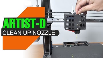 How to clean up the nozzle of JGMaker Artist D  Dual extruder independent direct drive 3d printer