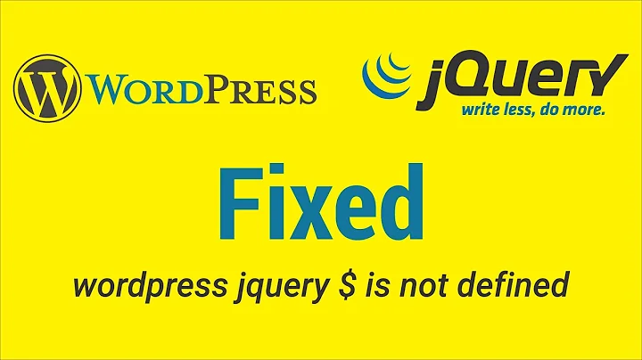 Fixed: wordpress jquery $ is not defined