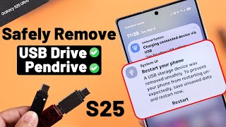 Galaxy S25 Ultra/S25+: How To Safely Remove USB Flash Drive From Samsung! [Eject]