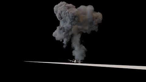 Plane Crash CG Test Blender