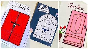 How to make index page/ index design for project/ How to make door lock index design/ School project
