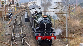 Steam on Shap, 16 March 2024; Earl of Mount Edgcumbe and Tangmere storm Shap on separate trains.