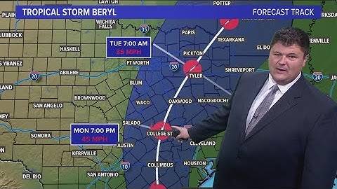 Tropical Storm Beryl: Storm expected to reintensify as it approaches Texas Coast