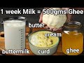 15 liter of milk  500 gm of ghee recipe  homemade butter ghee  full cream milk  ghee from curd