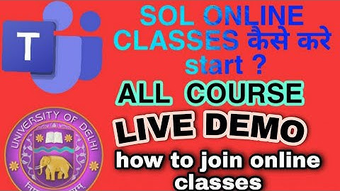 How to Start Online Classes from Microsoft Terms app | SOL DU Online Classes Time table / schedule