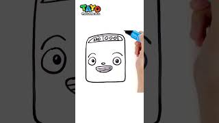 Draw Tayo the Little Bus! #Shorts #Coloring #TayotheLittleBus