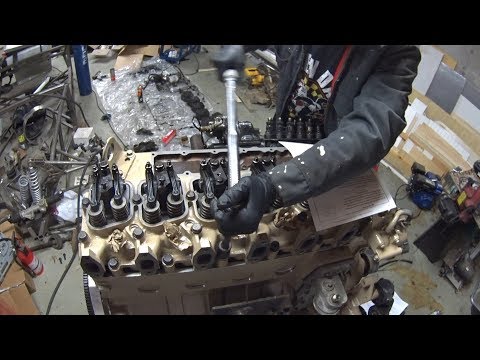 5.9 Cummins 12 valve Rebuild part 5 - Head install and valve adjustment
