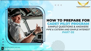 How to prepare for Cadet Pilot Program Maths test? Sample Questions & Answers Part 05 | Written Exam