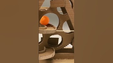 Marble Run Automatic Machine from Cardboard #shorts