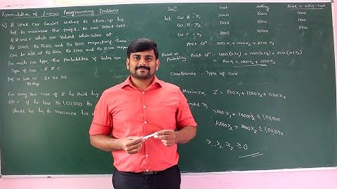 02 - Formulation of Linear Programming Problems ( LPP ) - Module 1 - OR by GURUDATT.H.M.