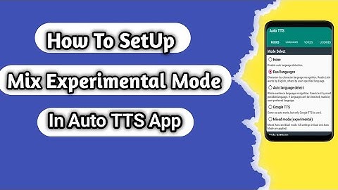 How to Setup Mixed mode (experimental in Auto TTS How to Setup Mixed mode (experimental All Setting