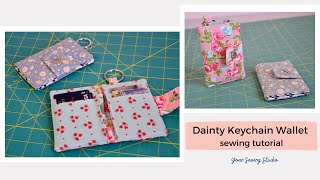 Dainty keychain wallet  sewing tutorial