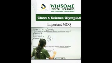 Class 5 Science Olympiad MCQ #olympiadprep #winsomedigitallearning #scienceolympiad #sof