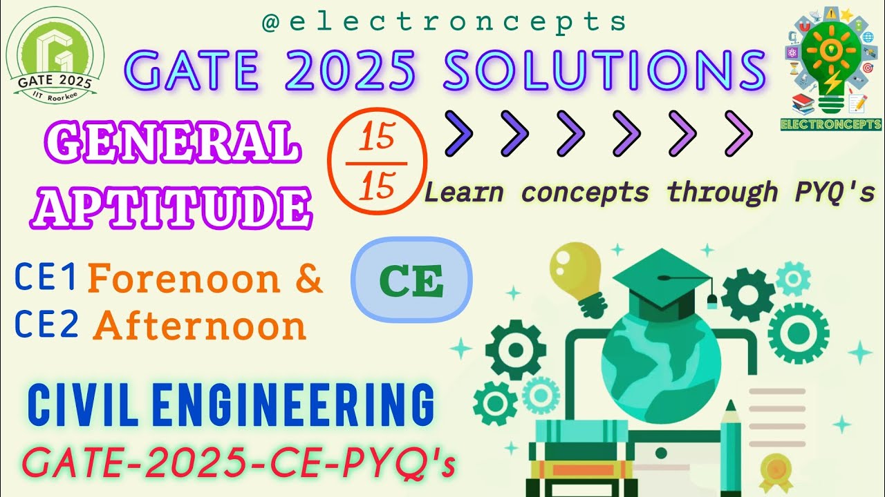 Detailed Solutions of CE GATE 2025 | General Aptitude | GATE 2025