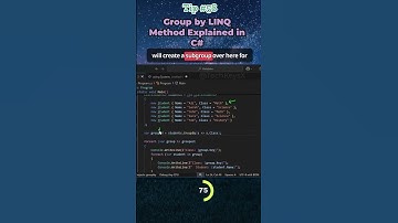 Group by LINQ Method Explained in C# Tip #58