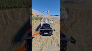 High Speed Car Crashes Survival Test on Broken Bridge BeamNG drive #shorts #beamngdrive #beamng