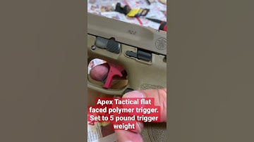 Apex Tactical flat trigger set to 5 pound. #apextactical #flatfacedtrigger #m&pm2.0 #smithandwesson