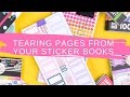 Tearing Pages Out Of Happy Planner Sticker Books | DIY Colorful Boxes Book