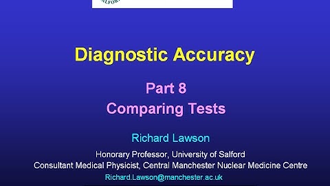 Diagnostic Accuracy, Part 8