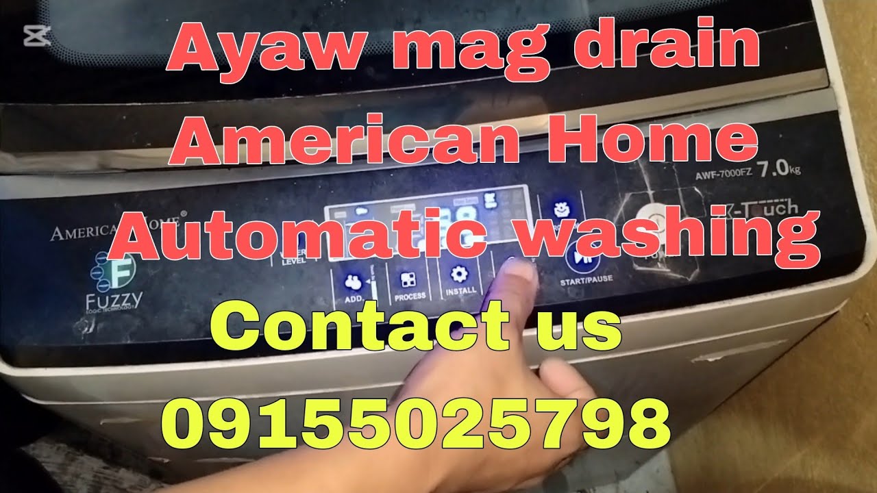 Ayaw mag drain American Home Automatic Washing - YouTube