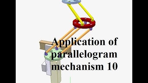 Application of parallelogram mechanism 10; Oblique disk-rocker mechanism; 4-bar linkage mechanism...