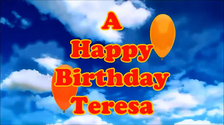 Teresa Happy Birthday floating balloons