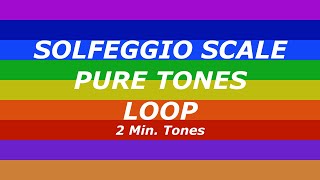 All 9 Solfeggio Frequencies - Scale Loop - 2 Min. Pure Tones