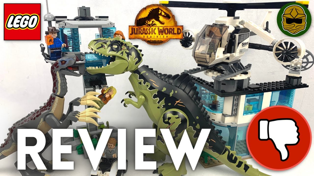 LEGO Jurassic World Dominion 76949 Giganotosaurus & Therizinosaurus Attack  - Why can't they just be friends? [Review] - The Brothers Brick