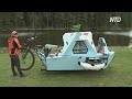 Латышский изобретатель объединил велосипед, лодку и дом