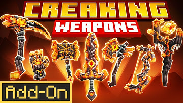 CREAKING WEAPONS ADDON For Minecraft Bedrock Edition in-depth review