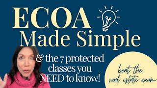 Real Estate Exam Prep: ECOA + Fair Housing (Easy Breakdown)