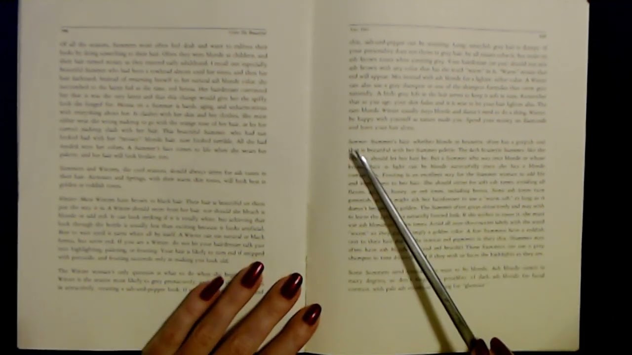 ASMR | Slow(er) Reading - Hair Color & Clothing Essentials (Whisper)