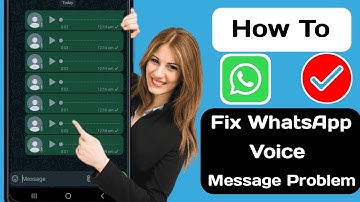 How To Fix WhatsApp Voice Message Problem (New 2024) |